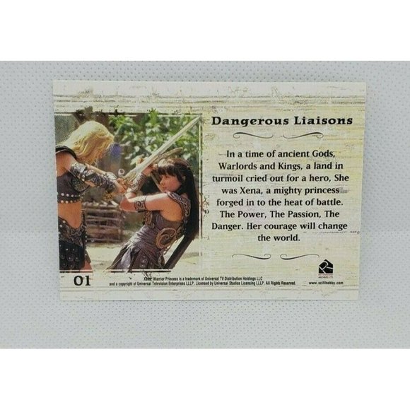 Vintage Xena Warrior Princess Dangerous Liaison Trading Card #1 - Picture 2 of 4
